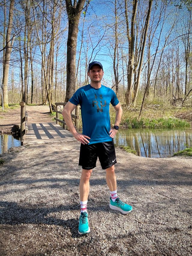 Florian Schütz beim Halbmarathon im April 2026