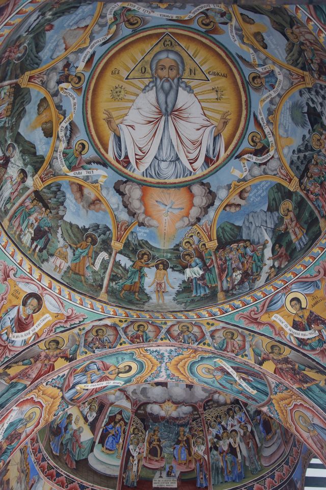 Deckenfresko im Kloster Rila