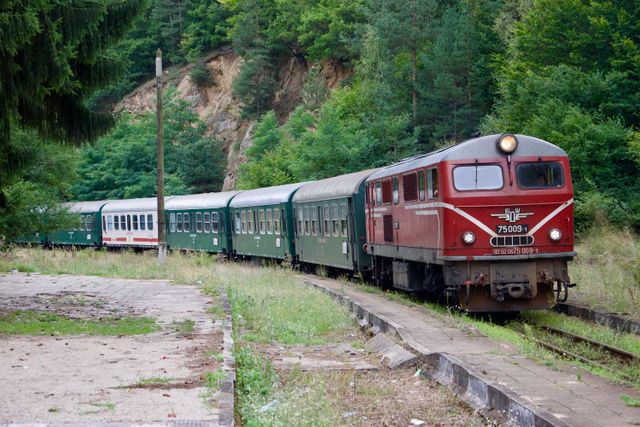 Unser Zug Cherna Mesta - Velingrad der Rhodopenbahn
