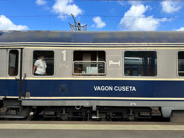 „Vagon Cuseta“ bei der Ankunft in Medias